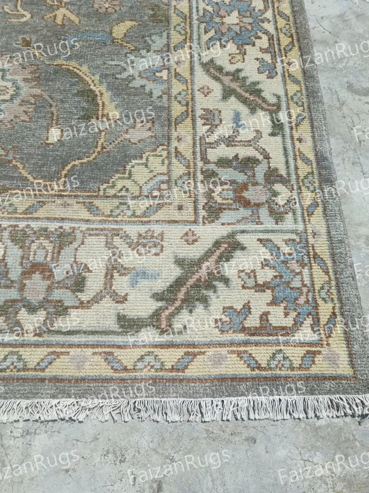 10X14 Gray Oushak rug muted multi size 8x10/9x12/10x14 Hand-knotted Vintage Oushak Wool Area Rug for Living Room, Dining room.