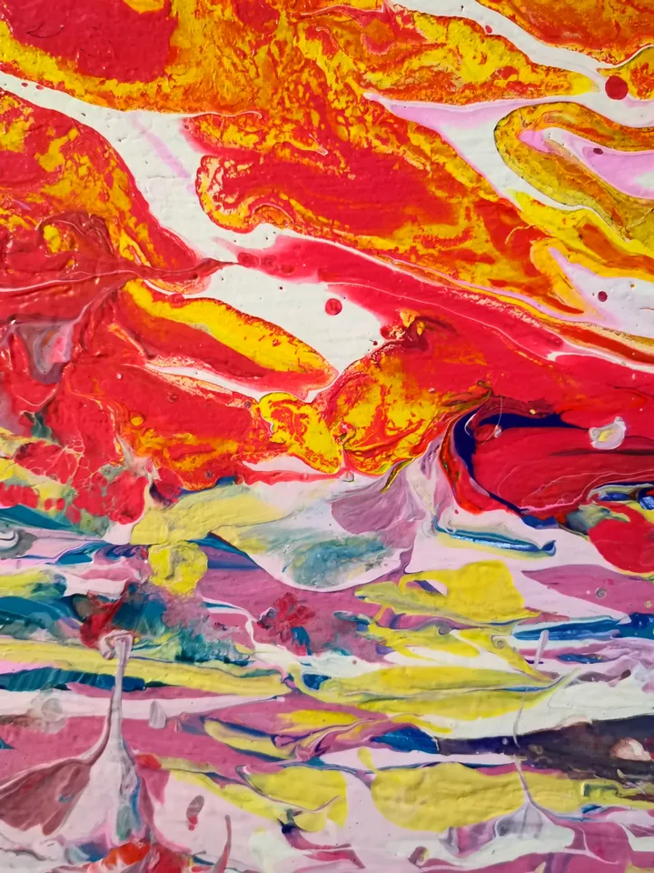 Waves Storm Sea Sunset Original Art Bright Painting Artist Svinar Oksana