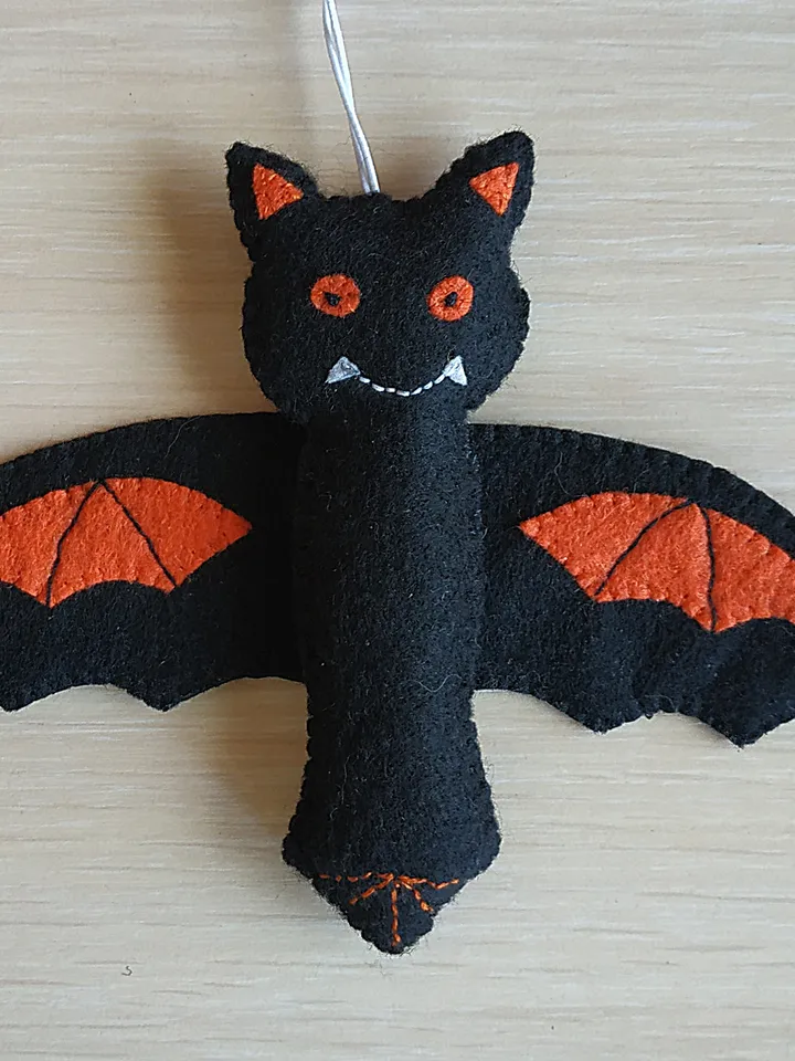 Halloween bat, bat ornament, Halloween ornament, Halloween décor, plush bat toy, Halloween gift, felt bat toy, Halloween decoration, autumn thanksgiving, baby room décor, felt animals toy