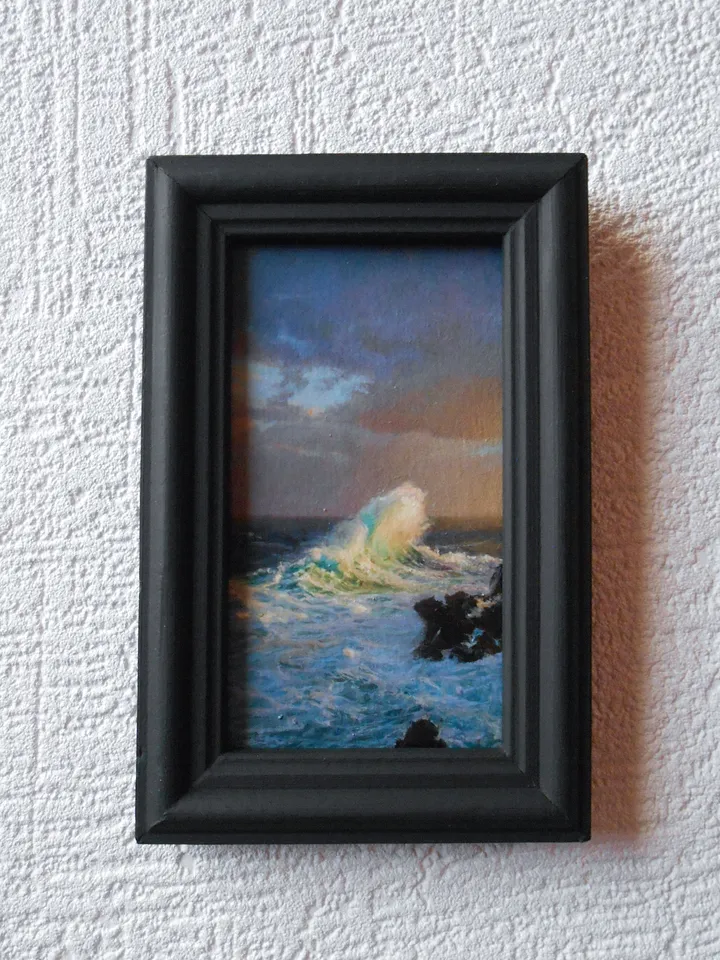 Sunset seascape miniature painting