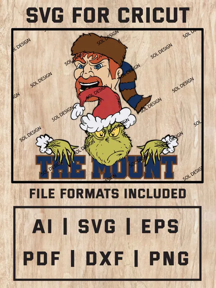 Grinch Mount St. Mary's Mountaineers SVG, NCAA College Team SVG Design, NCAA Mount St. Mary's Mountaineers SVG, NCAA The Mount Team Cricut, Christmas Svg, Grinch svg, Digital Download