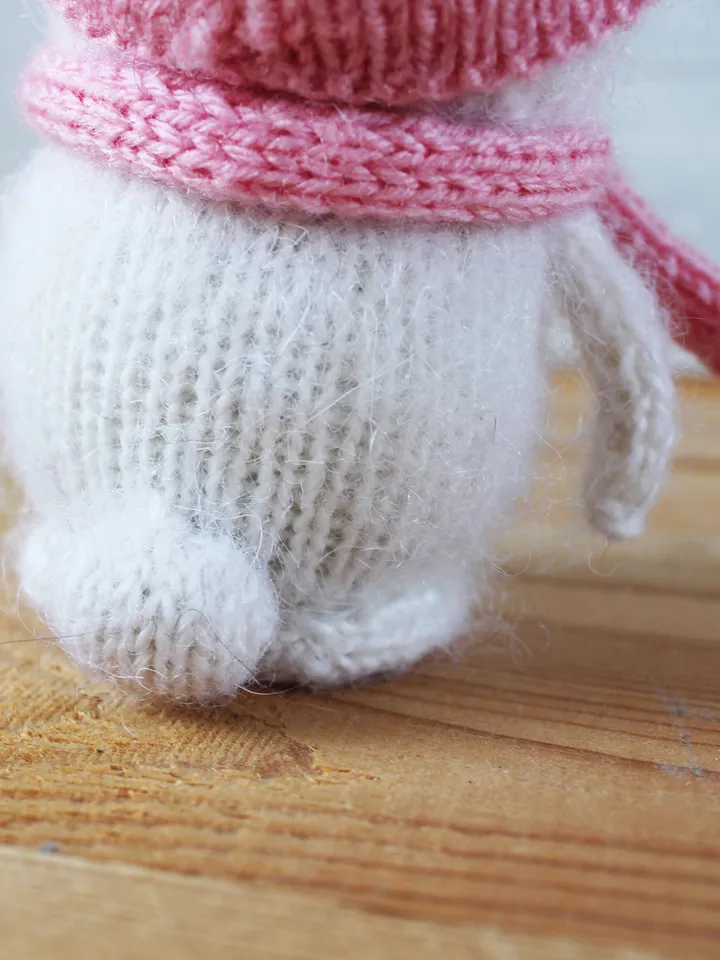 White knitted bunny toy, Stuffed animal rabbit toy, Plushie amigurumi doll, Bunny figurine knitted toy, Amigurumi bunny