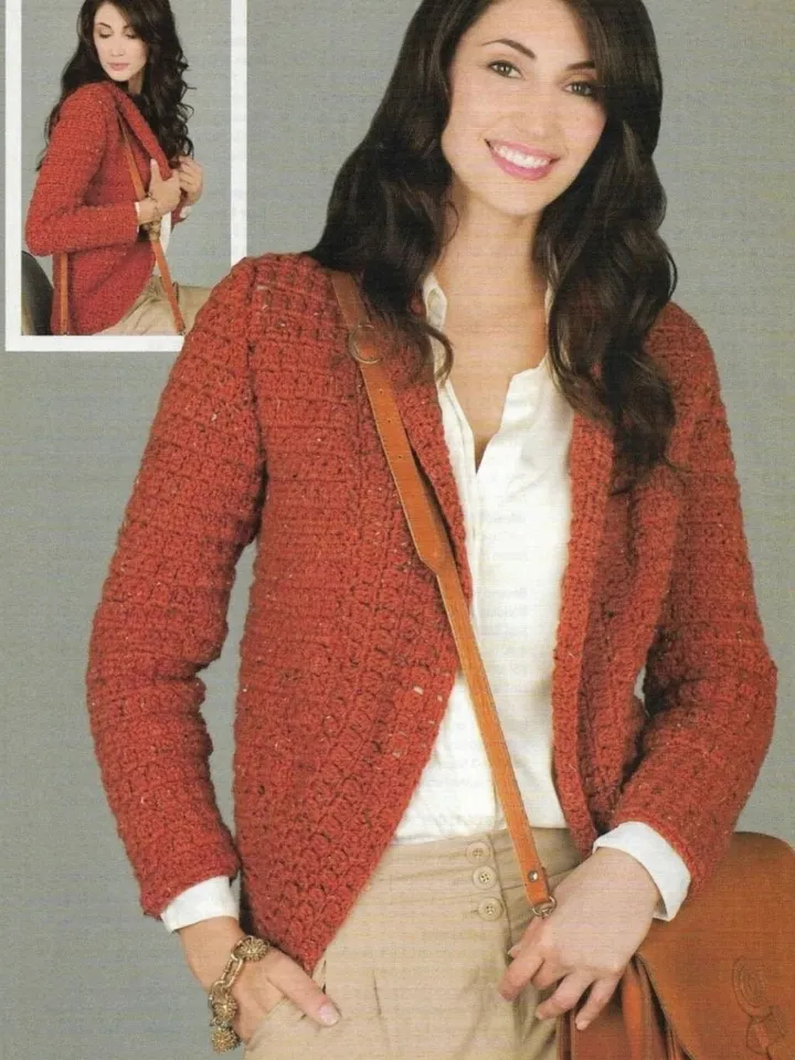 Cardigan crochet pattern, sweater crochet, pullover crochet pattern, jacket women pdf