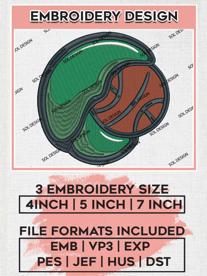 NBA Maine Celtics Basketball Team Logo Embroidery Designs, NBA G League Team Embroidery Files, Basketball Machine Embroidery Designs, NBA Maine Celtics Team Logo, Sport Machine Embroidery Design, Digital Download