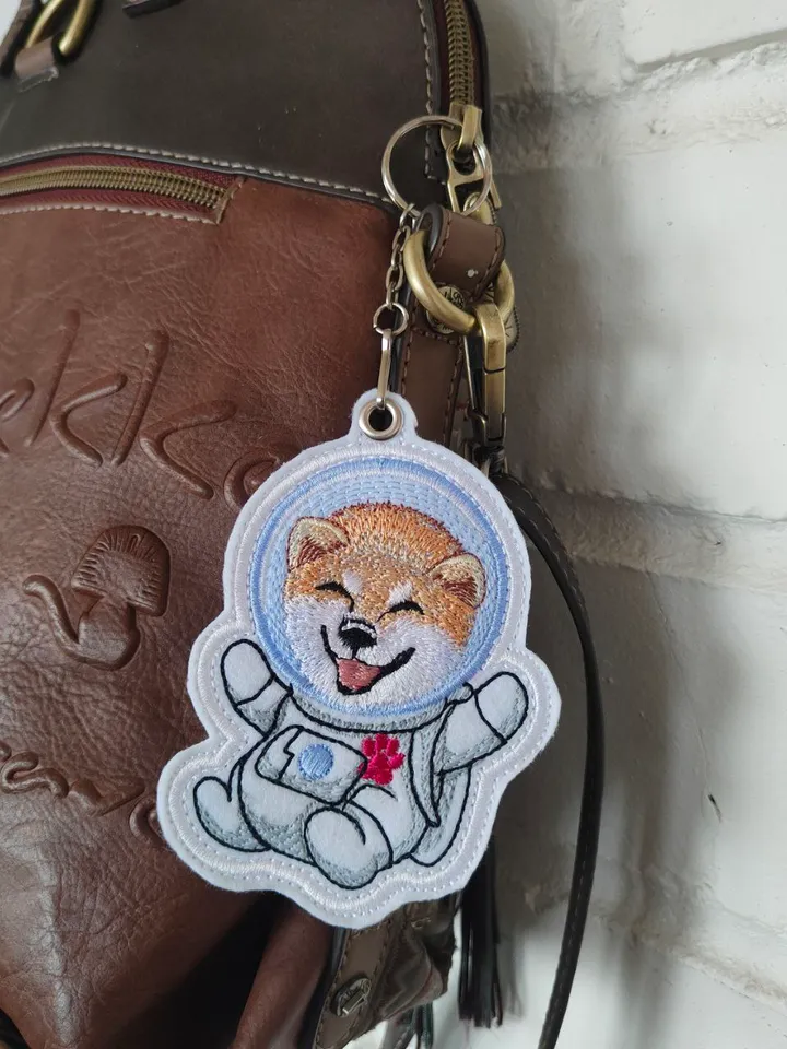Machine Embroidery design by Shiba Inu Astronaut