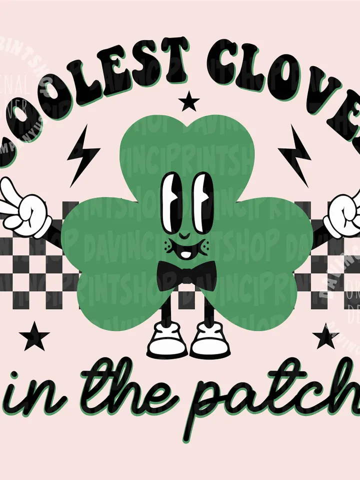 Coolest Clover To Pinch SVG, Boy St Patrick Day SVG, Shamrock Svg, irish boy svg, Retro Clover Svg, Boy Sublimation, Saint Patricks Shirt