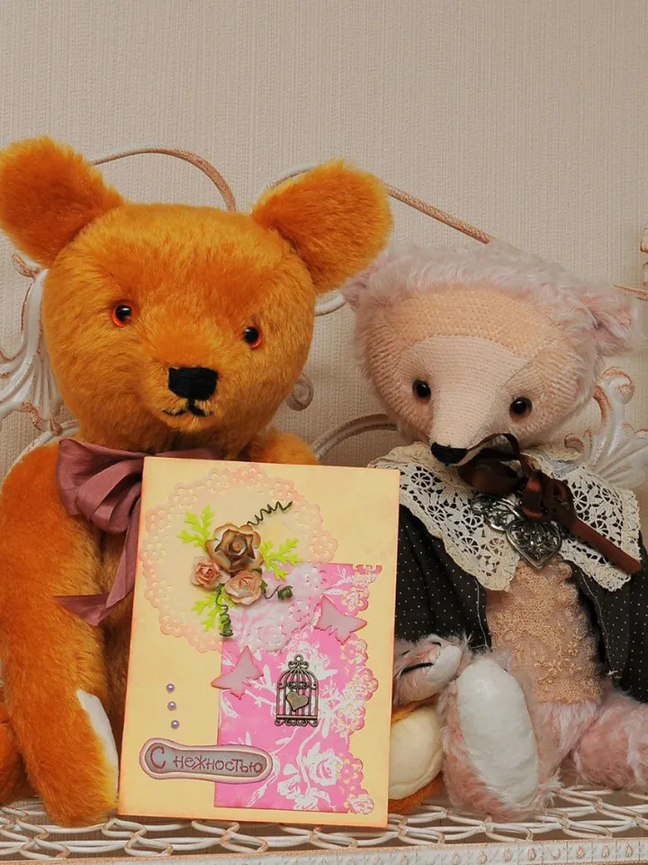 PDF Sewing Antique Style Prick Up Ears Teddy Bear Pattern 18 inch (45cm) Artist design/ traditional classic big  bear
