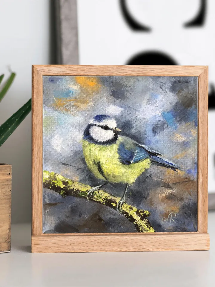 Bird Original Oil Painting Animal Painting Birds Wall Art