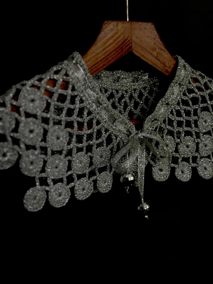 Crochet pattern collar PDF digital instant download, video tutorial, womens detachable collar, lace collar, vintage necklace