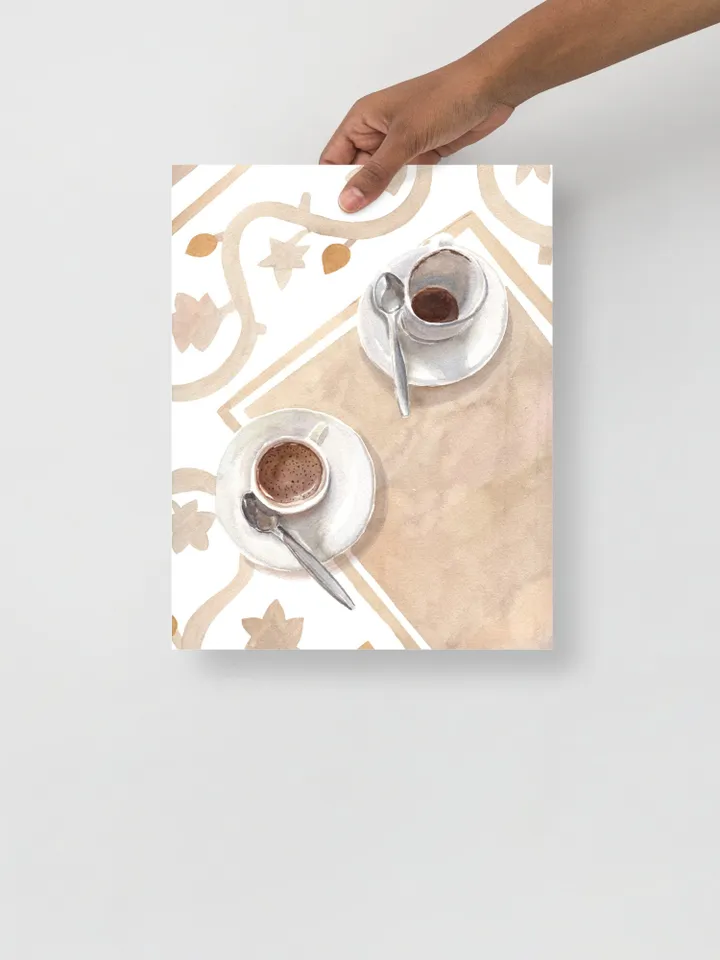 Coffee Still Life, Watercolor Painting, Coffee Lover Gift, Kitchen Wall Art, Breakfast Still Life, Vintage Cafe Decor, Cafe Art, Cafe Print