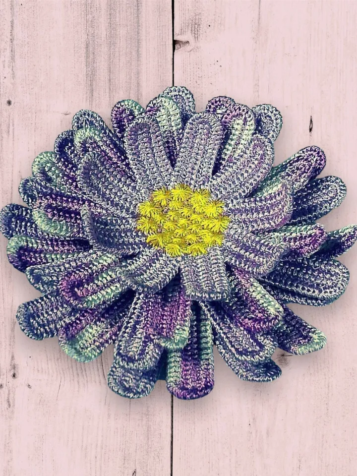 Free Standling Lace Сhrysanthemum Flower FSL Embroidery pattern Crochet motif 3D floral digital embroidery pattern
