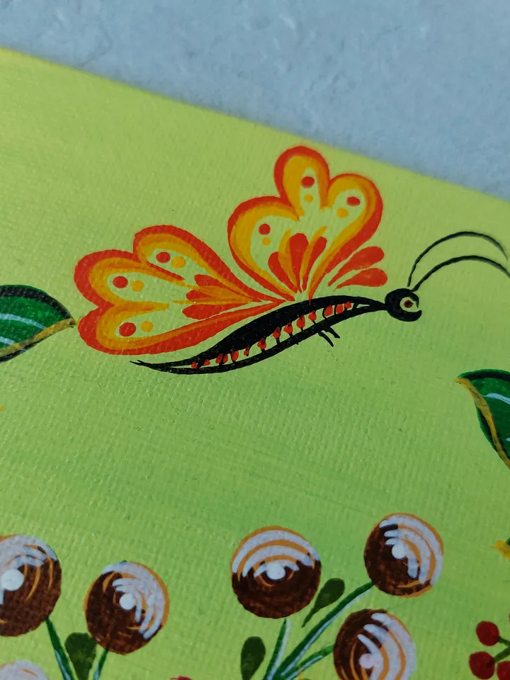 Fairy bird. Painting on canvas