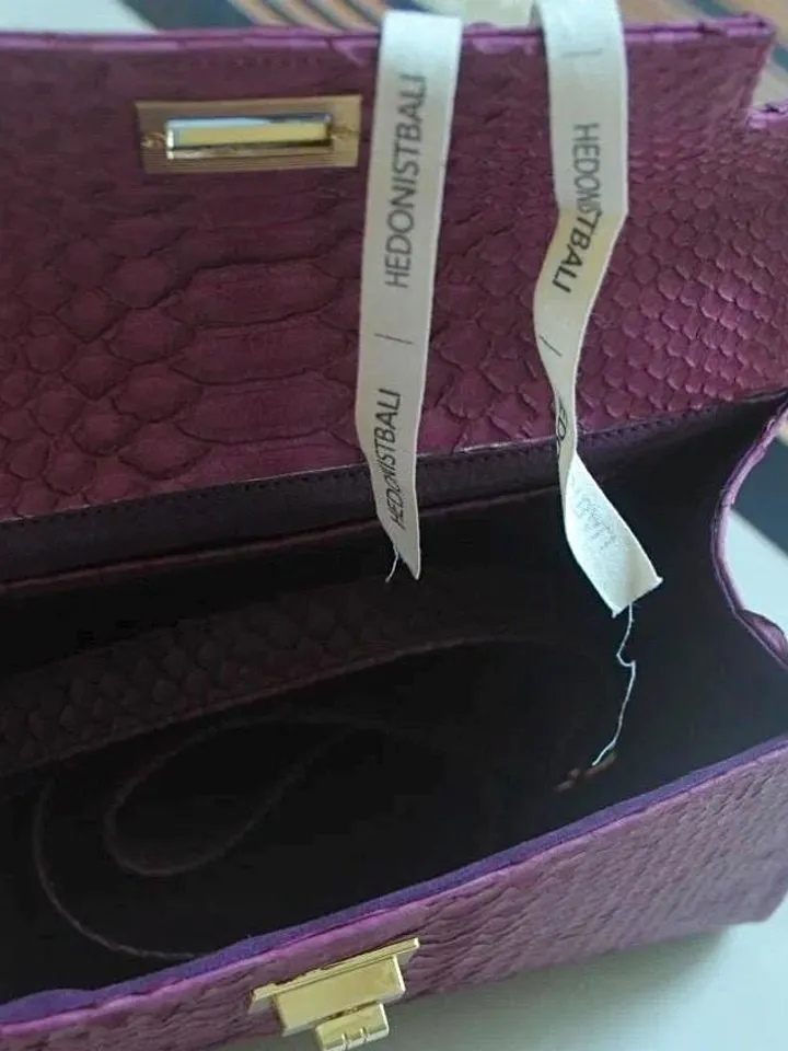 Top handle violet classy genuine python skin bag | exotic leather bags | Elegant women purse | snake skin bag | designer leather bag
