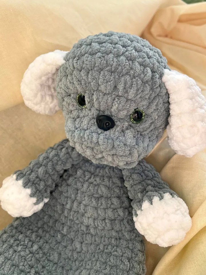 Crochet puppy snuggler pattern Amigurumi puppy lovey pattern