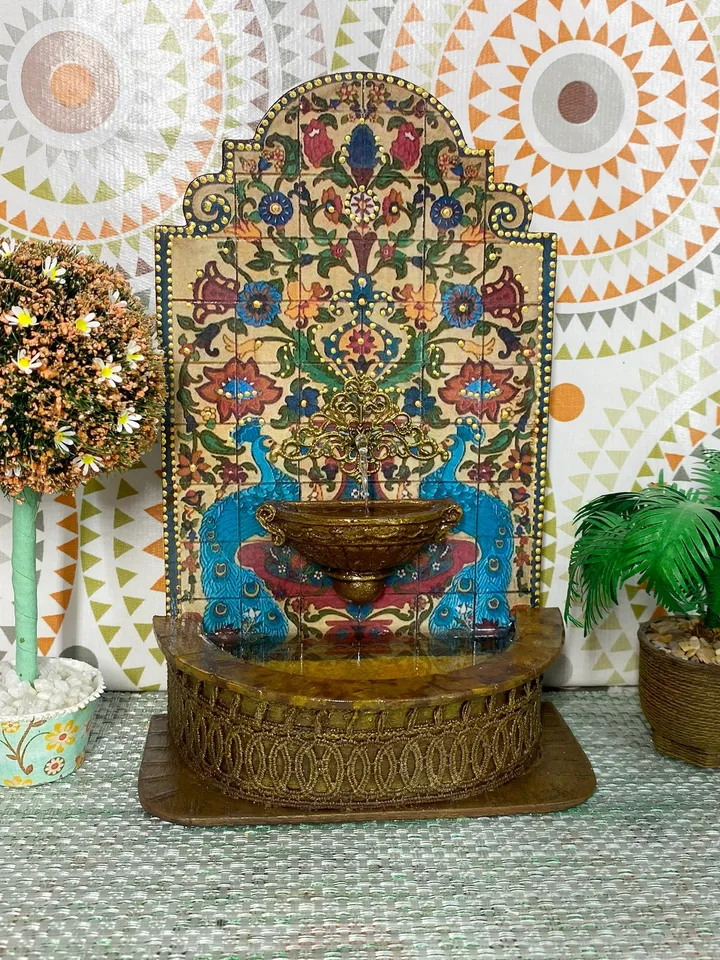 Fountain wall for a doll house. Doll mini. 1:12. Fountain for the puppet garden.