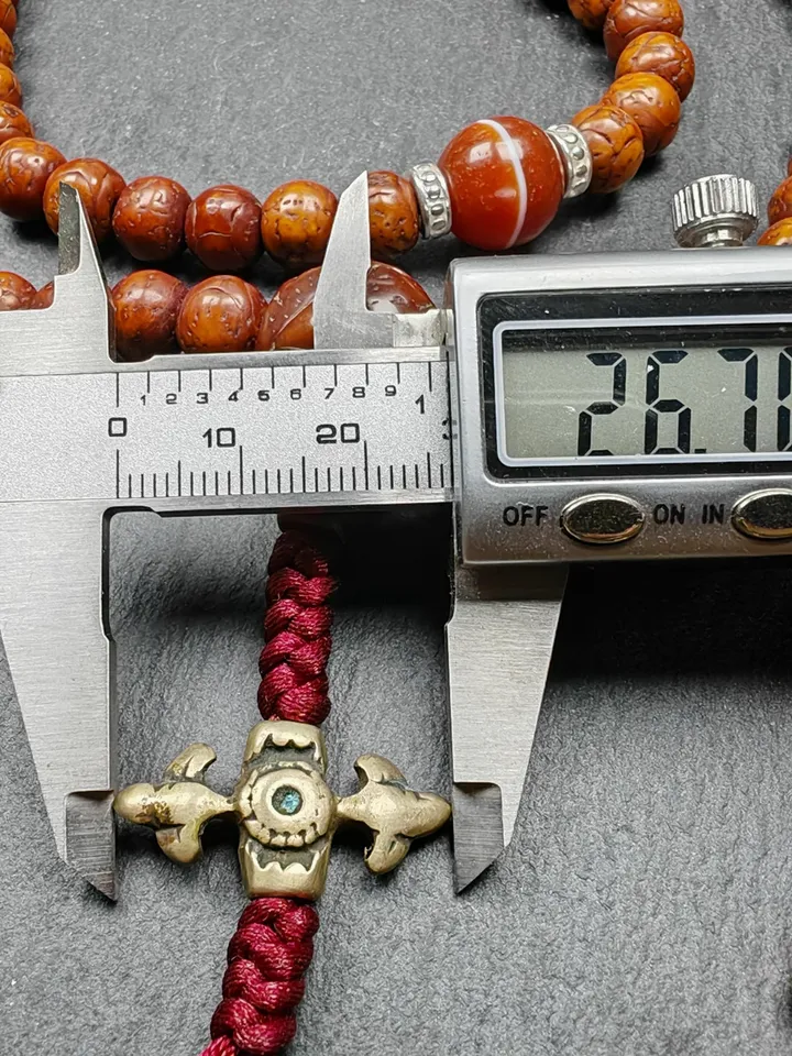 Gandhanra Old Tibetan Mala,Authentic 10mm 108 Kirin Eyes Bodhi Seed Prayer Beads - Handcrafted Tibetan Rosary with Unique Mix of Treasures