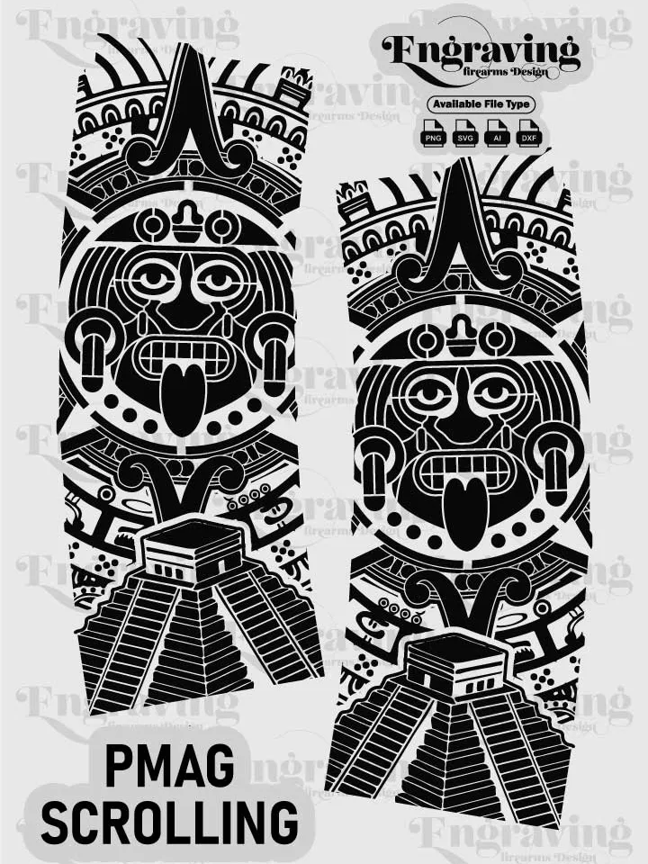 PMAG AZTEC Engraving SVG | Vector File Bundle for Laser Engraving Design