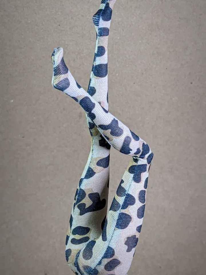 Handmade leopard-print tights for 1/6 scale fashion dolls
