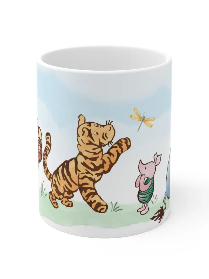 Winnie the Pooh Mug, Classic Pooh Cup, Cute Character Coffee Mug, Novelty Tea Cup, Gift for Pooh Bear Fans, Collectible Kitchenware