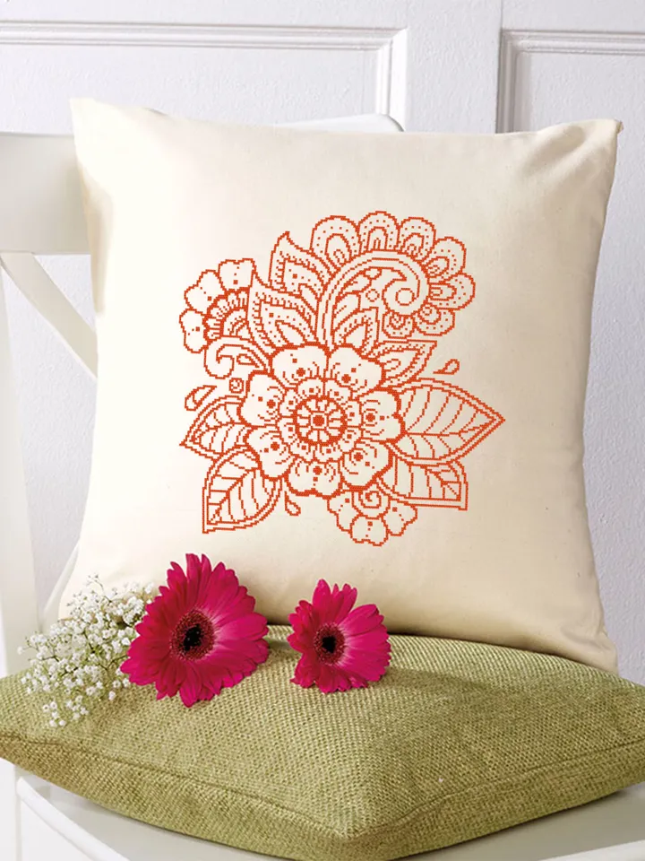 Mandala set cross stitch pattern download PDF, Monochrome mandala embroidery, Floral ornament cross stitch chart, Mandala digital PDF #S19
