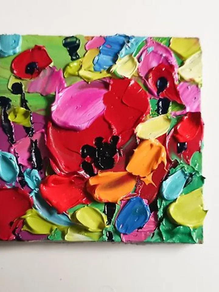 罂粟花 花卉掛畫 油畫原作 Original Art 油畫 Flowers 掛畫 Oil Painting Artwork Verafe
