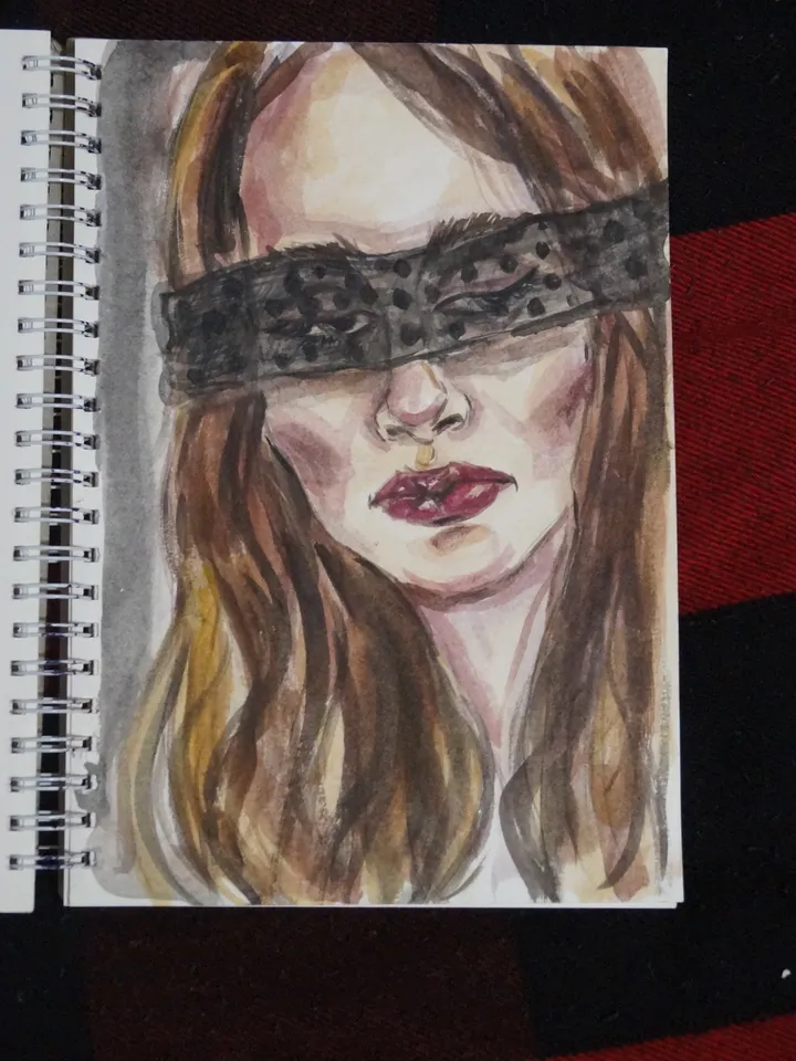 Watercolor painting "Sad"