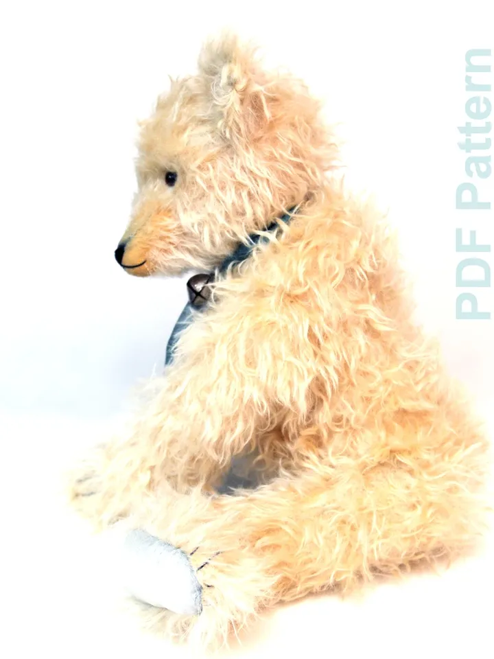PDF Pattern 23" Steiff like Teddy Bear Early Antique 1908 Bear Old German Bear Sewing Instructions ePattern DIY Bear