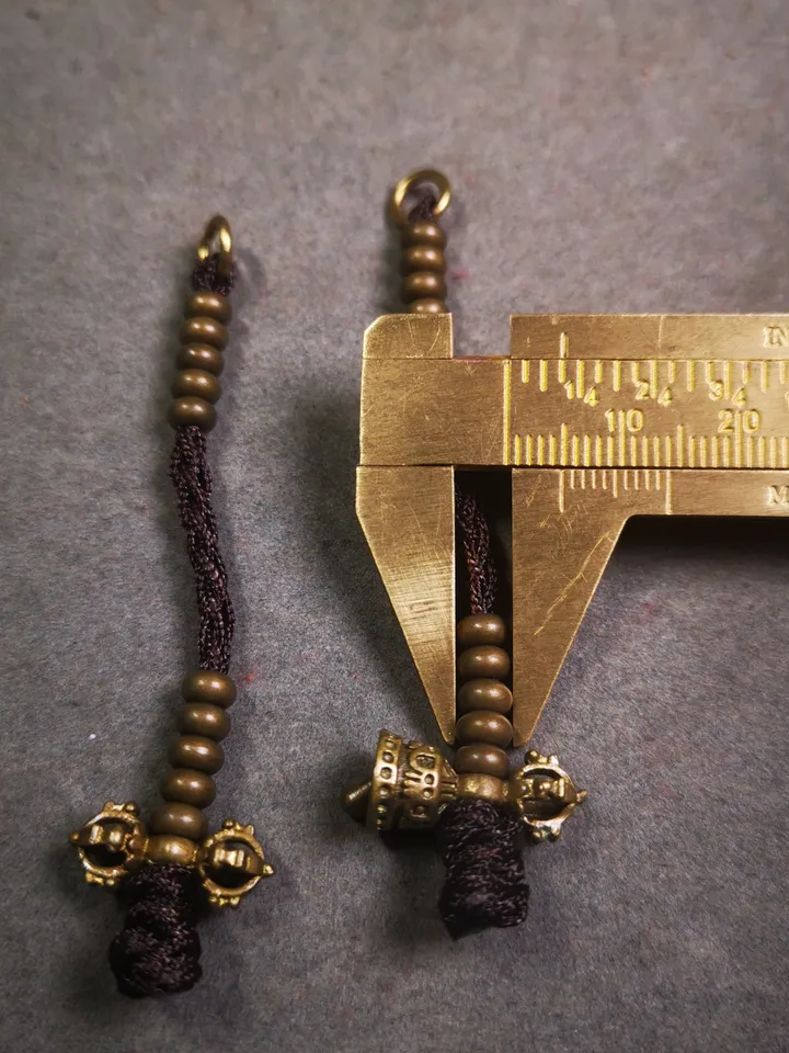 Gandhanra Handmade Tibetan Buddhist Mala Counters,Prayer Bead Counters,with Dorje and Vajra Pendant,Made of  Brass