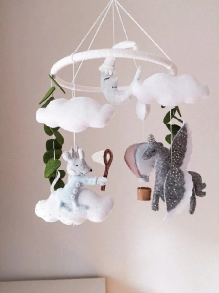 Unicorn baby mobile, crib mobile