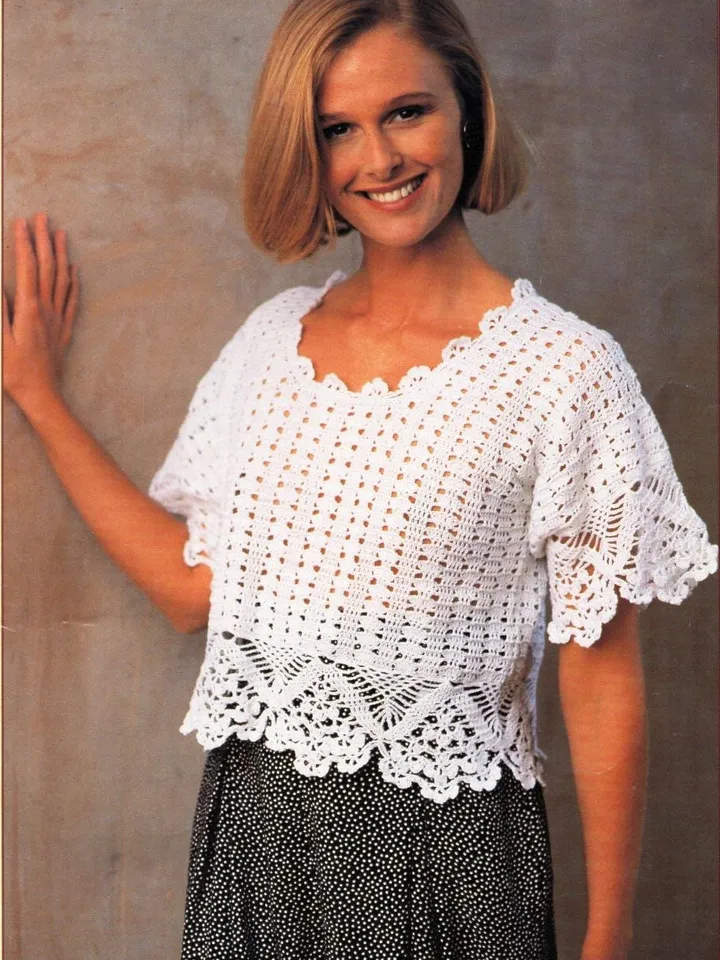 Crochet top, top pattern, lace crochet pattern top pdf