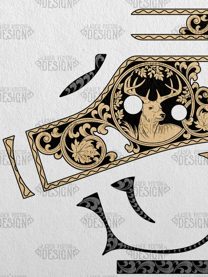 VECTOR DESIGN Henry Big Boy Side Gate 357 Scrolls and deer