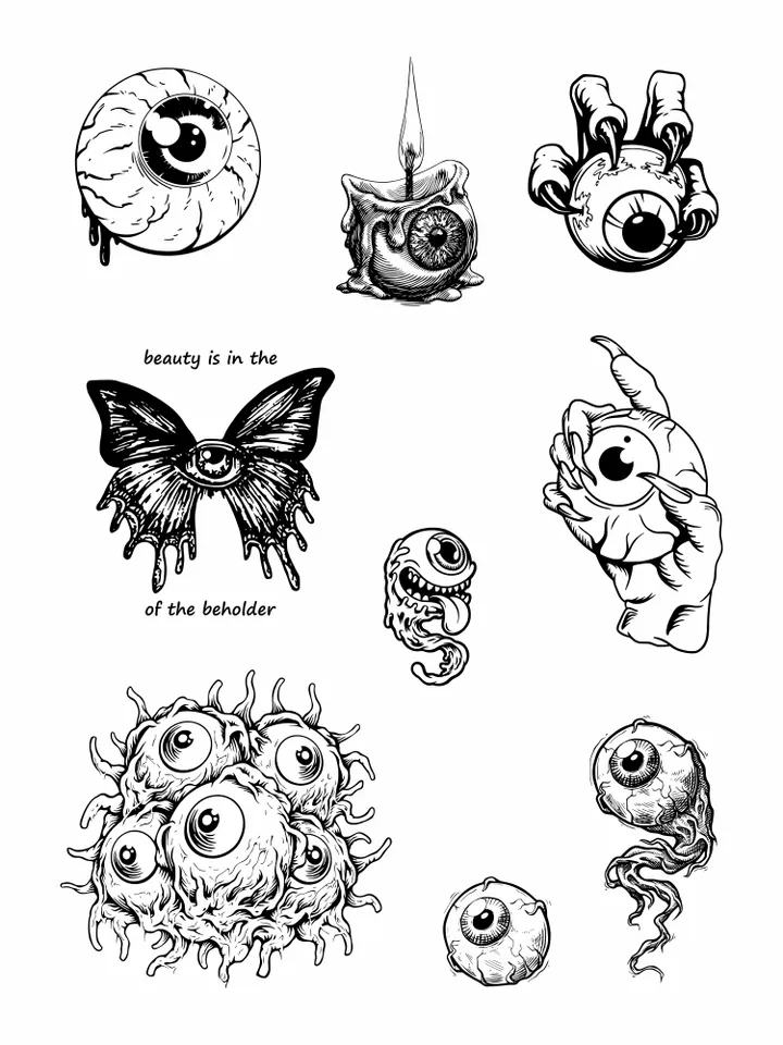Eyeball svg, Human Eye svg, Monster Eyeballs svg, Spooky eye Ball SVG, Eyeball cricut file, Halloween SVG, Mystical Eyes