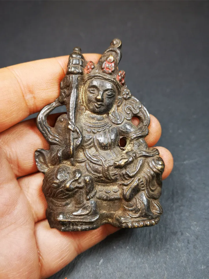 Gandhanra AcientTibetan Buddhist Statue,Terma,Vaisravana,Buddha of Wealth,60 Years Old