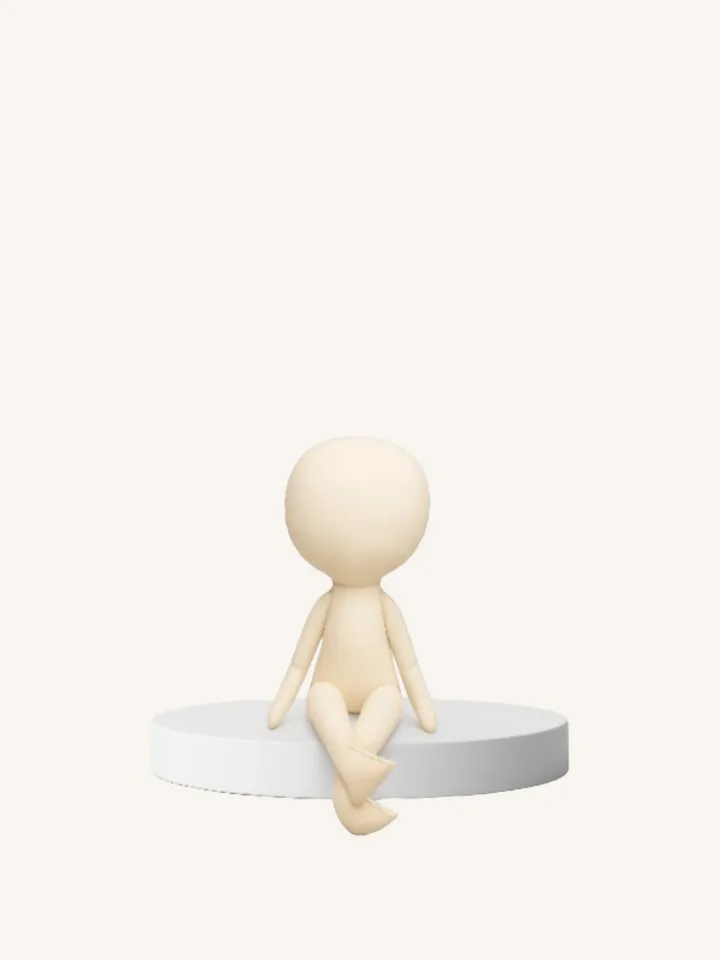 8-Inch Textile Blank Doll Base Set (6+1 Free) – DIY Dolls for Crafting & Gifts