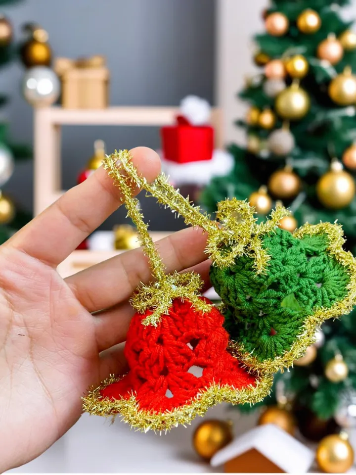 Too Flashy Xmass Crochet Bell Pattern - Mini Xmass Bells Ornament Winter Crochet Decor PDF Tutorial