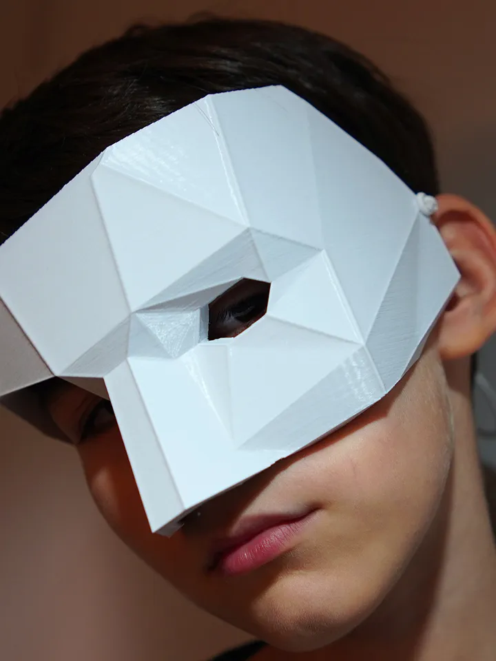 The Phantom of the Opera Mask Polygonal Children's The Phantom of the Opera mask