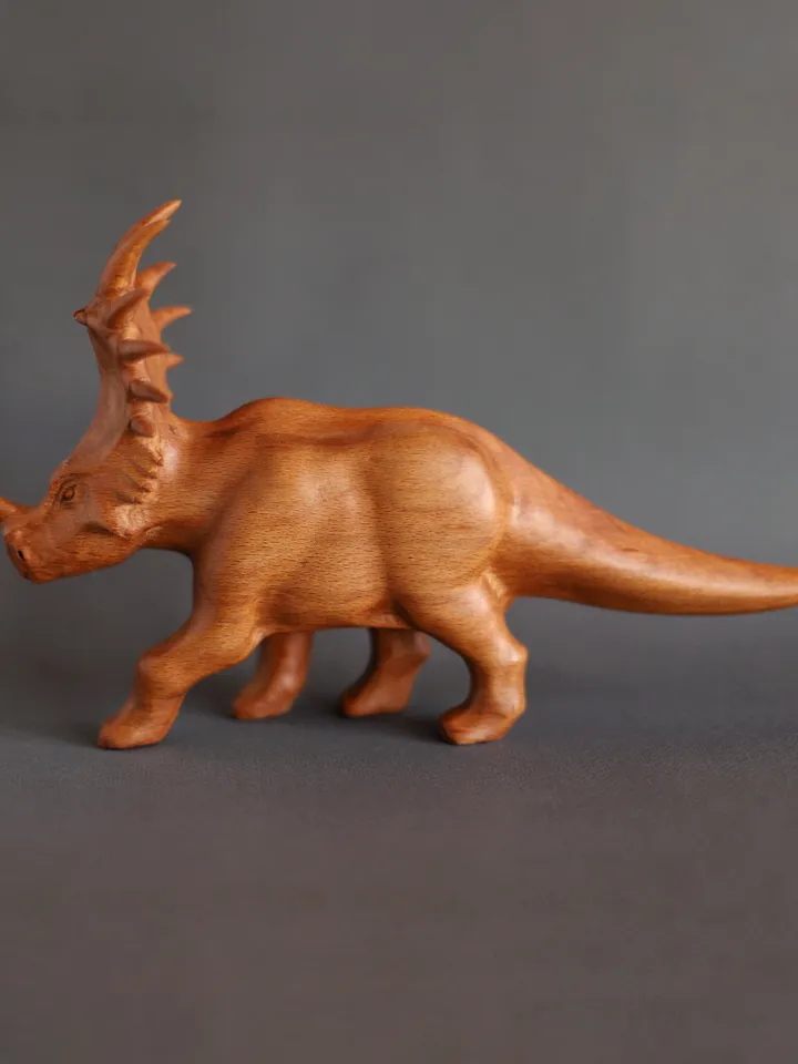 Wooden dinosaur Styracosaurus