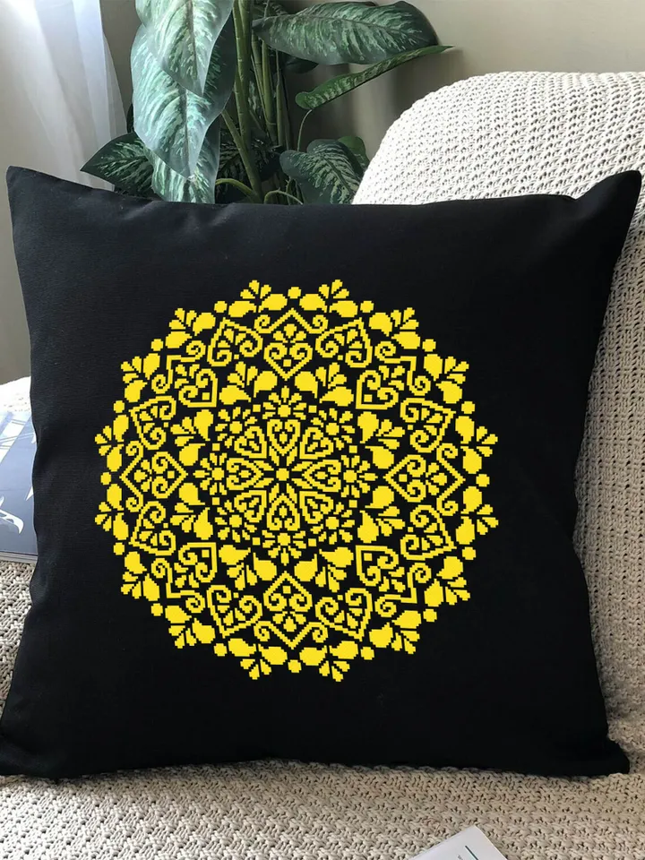 Mandala cross stitch pattern download PDF Monochrome floral ornament cross stitch chart, Easy mandala embroidery PDF, DIY Home decor #M115