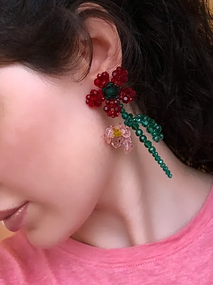 Floral Embellished Single Earring