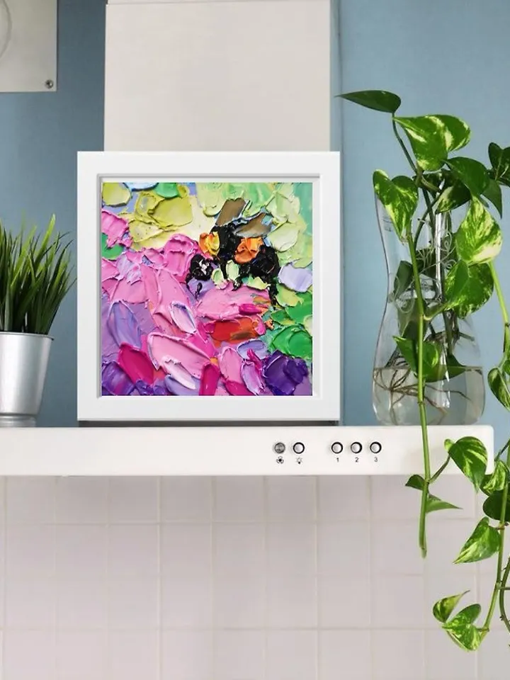 Honey Bee Painting 油畫原作 Original Art 手工油畫 Floral Art Oil Painting Verafe