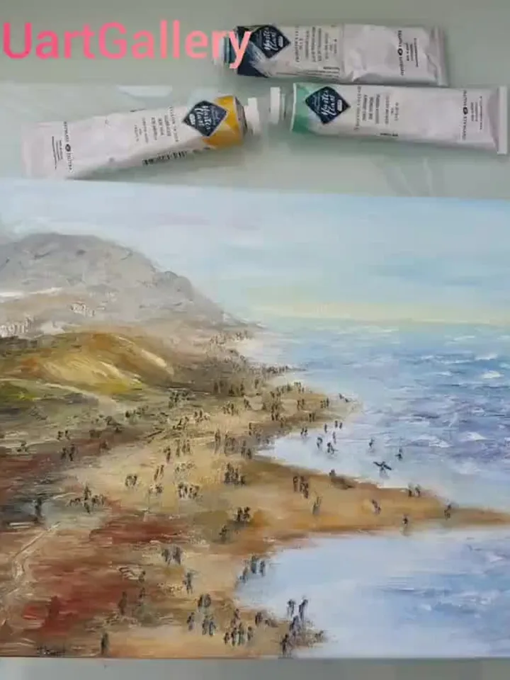 Beach Painting Seascape Original Art Landscape Wall Art Impasto Oil ...