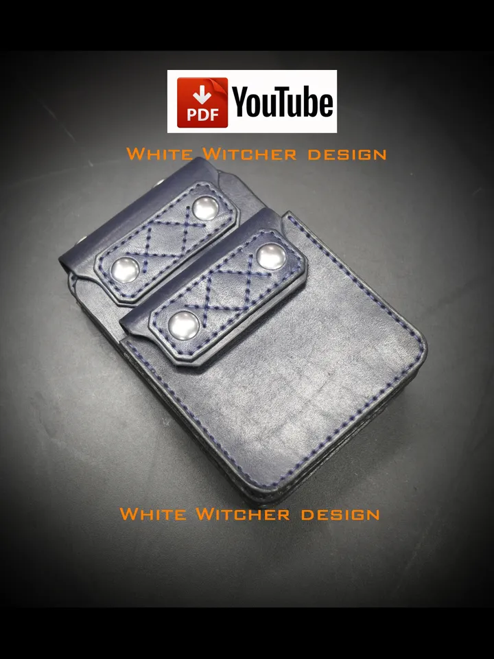 Double belt bag - waist bag - leather pattern.BG37