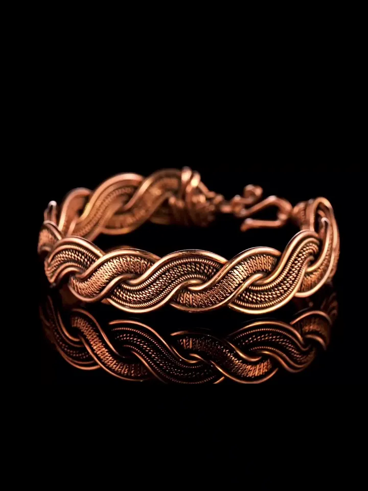 Wire wrapped copper bracelet for woman Antique style copper jewelry WireWrapArt