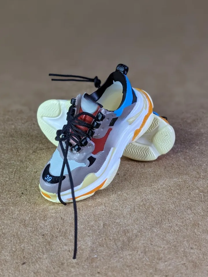 Gray & Blue sneakers for 11 inch female dolls (MH g1, g2, g3 or EAH)