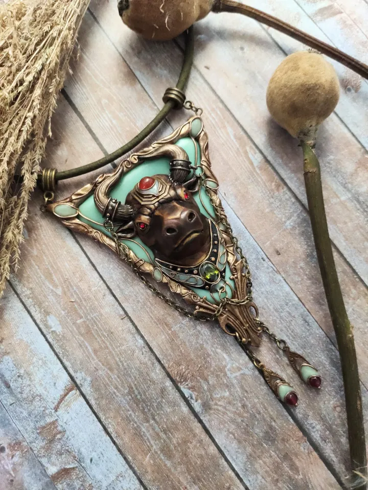 Minotaur Pendant, Minotaur Necklace,Mythology charm, necklace animal