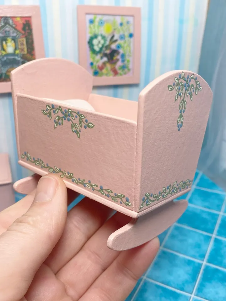 Doll furniture for a children's room. miniature dollhouse. 1:12.