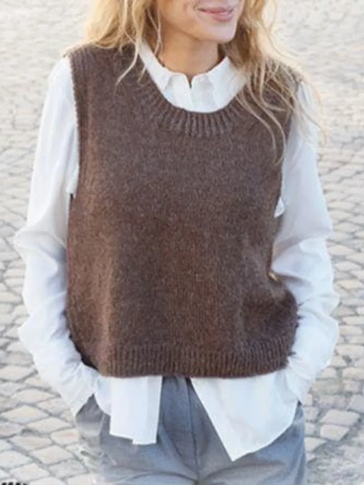 Vest easy women sleeveless cardigan knitting top Pattern pdf instant download