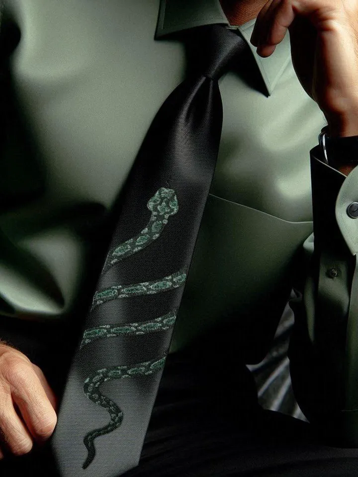 Machine embroidery design "Snake on a tie"