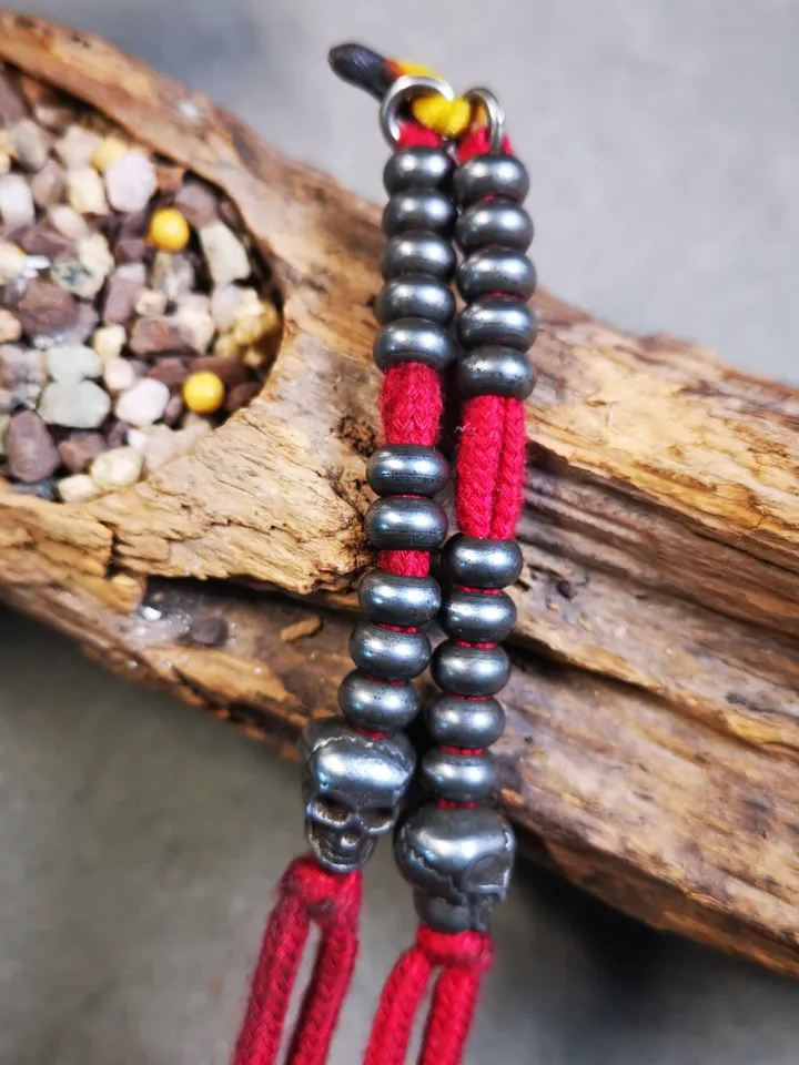 Gandhanra Handmade 7mm Cold Iron Tibetan Buddhist Prayer Bead Counters for 10-20mm Mala