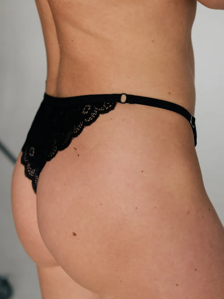 Crotchless panties with beads - Open crotch panties - Sexy panties for women